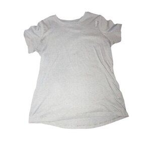 Reebok Womens Grey Top Large Casual Activewear Performance Workout Everyday Vibe